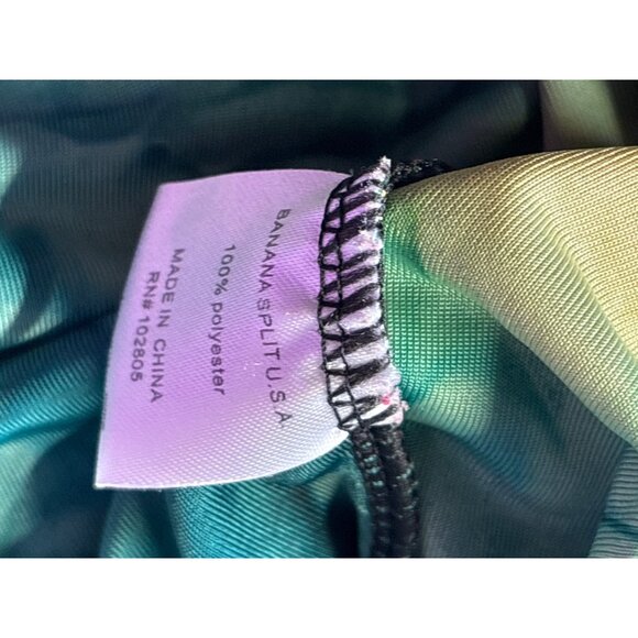 Vtg Y2K Banana Split Tie Dye Maxi Dress Sleeveless V-Neck Multicolor Womens M - Picture 6 of 7